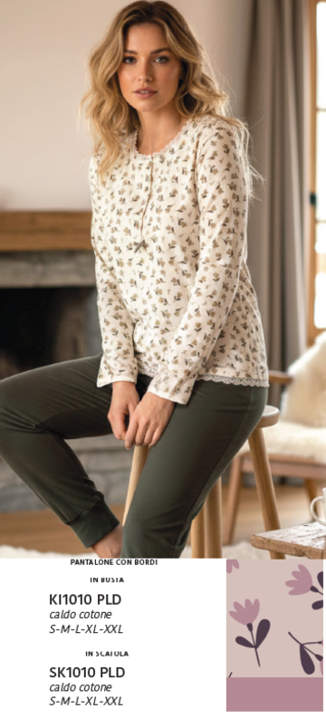 KAREKI1010PLD- ki 1010 pld pigiama donna interlock - Fratelli Parenti